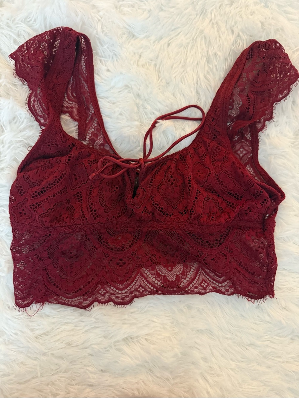 Hollister Burgandy Lace Bralette